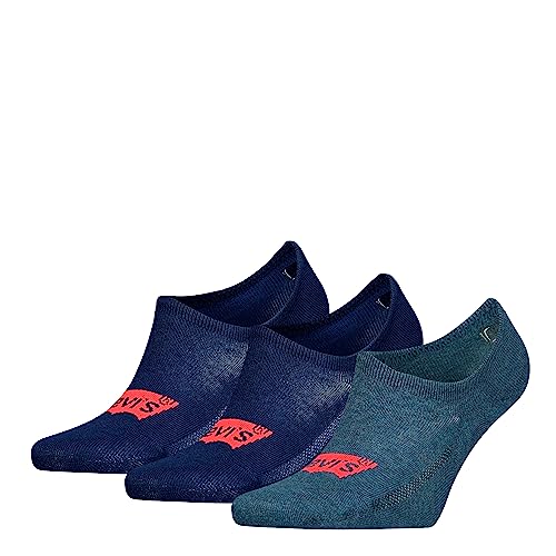 Levi's Unisex Footie Socken, Marineblau, 43/46 (3er Pack) von Levi's