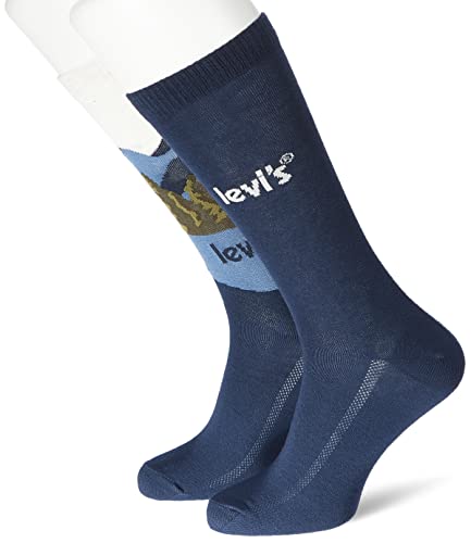 Levi's Unisex Footie Crew Sock 2er Pack, Navy, 39-42 von Levi's
