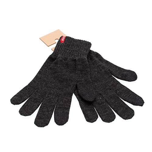 Levi's Herren Ben Touch Screen Gloves Handschuhe, Grau (Dark Grey), Large von Levi's