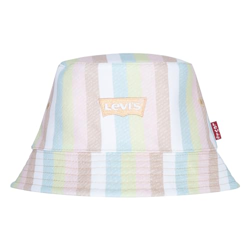 Levi's Unisex-Kinder LAN Reversible Bucket Cap 9A8612 Baby Hut, Coral Sands, One Size von Levi's