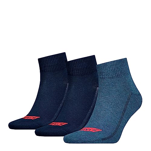 Levi's Unisex Quarter Socken, Marineblau, 35/38 (3er Pack) von Levi's