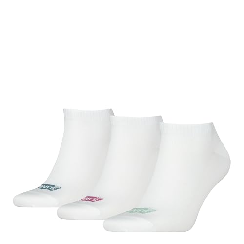 Levi's Unisex Recycled Cotton Sneaker Sock, White Combo, 35-38 von Levi's