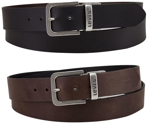 Levi's Unisex Reversible Core Plus Gürtel, Brown, 135 von Levi's