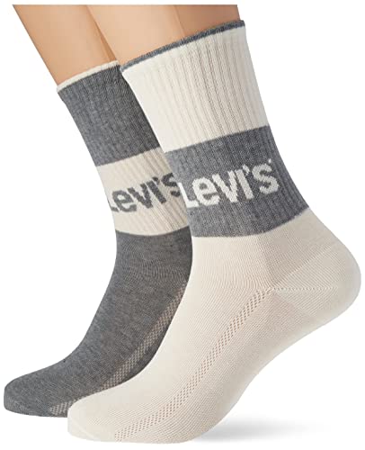 Levi's Unisex Short Sock, Grey Combo, 43/46 (2er Pack) von Levi's