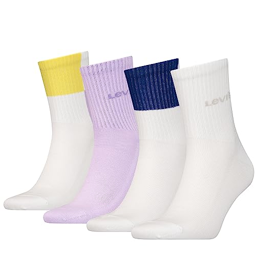 Levi's Unisex Short Sock, White Combo, 43/46 (4er Pack) von Levi's