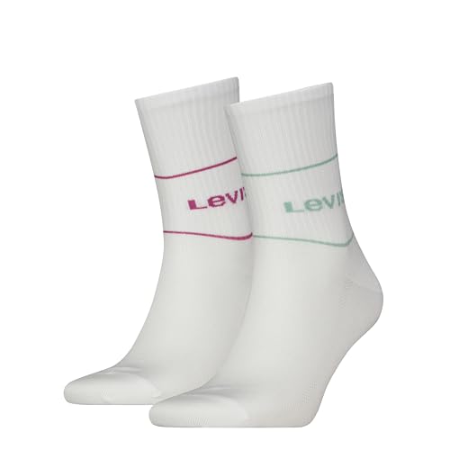 Levi's Unisex Short Socken, Blau/Rosa, 35/38 von Levi's