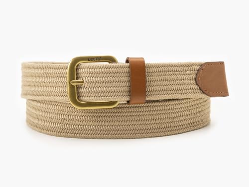 Levi's Herren Stretch Woven Ov Belt, Light Khaki, 100 Levi's Herren Stretch Woven Ov Belt, Light Khaki, 100 von Levi's