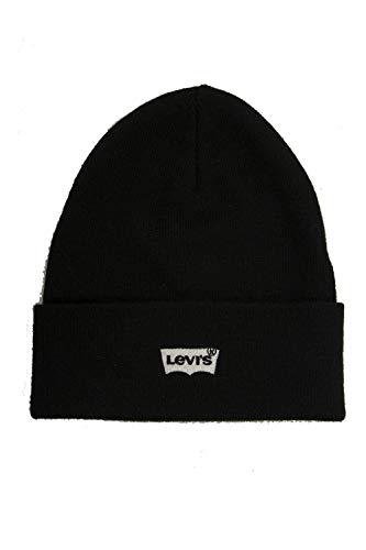 Levi's Herren Batwing Embroidered SLOUC Strickmütze, Schwarz (Regular Black 59), one Size von Levi's