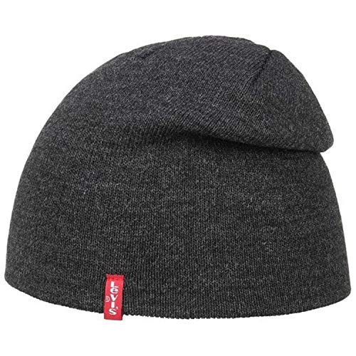 Levi's Unisex Otis Beanie Strickmütze, Grau (Dark Grey), Medium (Herstellergröße: S/M) von Levi's