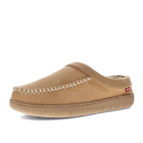 Levi's Victor Herren-Clog-Hausschuhe, Microsuede, Weizen, Medium von Levi's