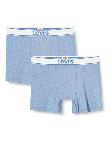 Levi's Vintage Heather Herren Boxershorts Unterwäsche Retroshorts 2er Pack, Farbe:Light Blue, Bekleidungsgröße:S von Levi's