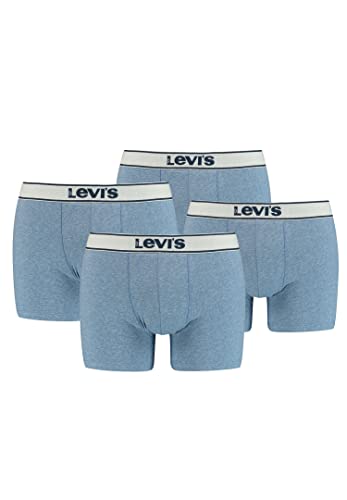 Levi's Vintage Heather Herren Boxershorts Unterwäsche Retroshorts 4er Pack, Farbe:Light Blue, Bekleidungsgröße:XXL von Levi's