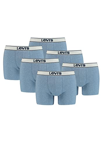 Levi's Vintage Heather Herren Boxershorts Unterwäsche Retroshorts 6er Pack, Farbe:Light Blue, Bekleidungsgröße:XXL von Levi's