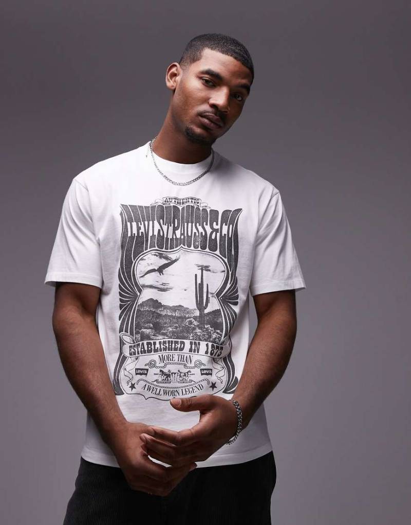 Levi's - Vintage - T-Shirt in Weiß mit lockerem Schnitt und Konzertplakat-Print von Levi's