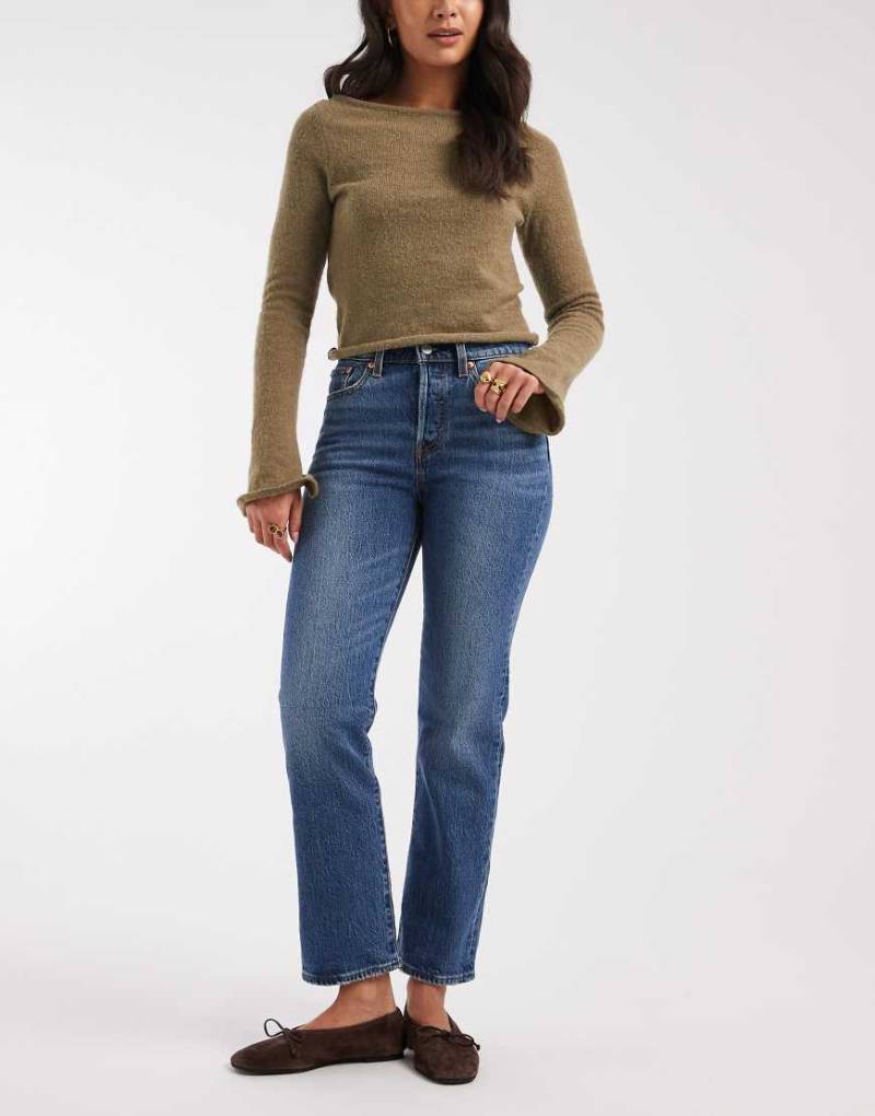 Levi's - Wedgie - Straight Jeans in Mittelblau von Levi's