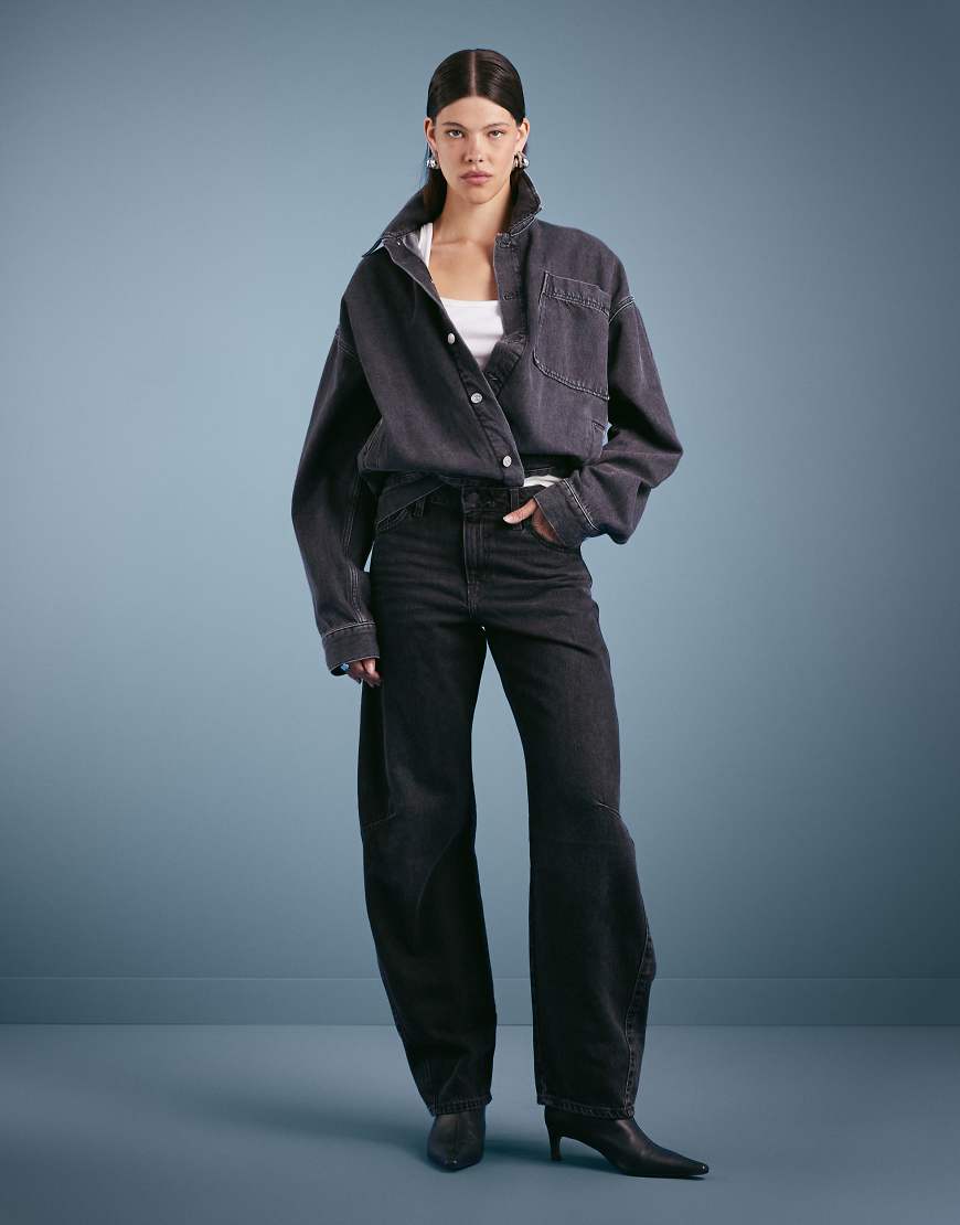 Levi's - Weite Dad-Barrel-Jeans in Schwarz-Marineblau von Levi's