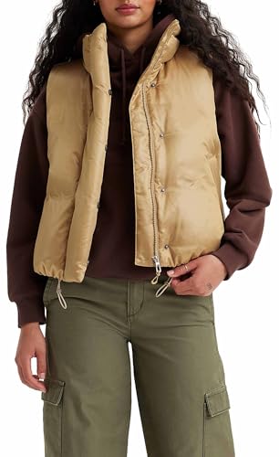 Levi's Women's Pillow Bubble Vest Jacket, Travertine, S von Levi's