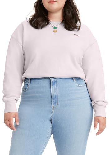 Levi's Damen Plus Size Standard Crew Non Graphic Sweatshirt, Mauve Chalk, 1XL von Levi's