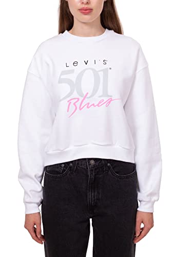 Levi's - Women's Relaxed Crop Sweatshirt with Levi's 501 Logo - Size M von Levi's