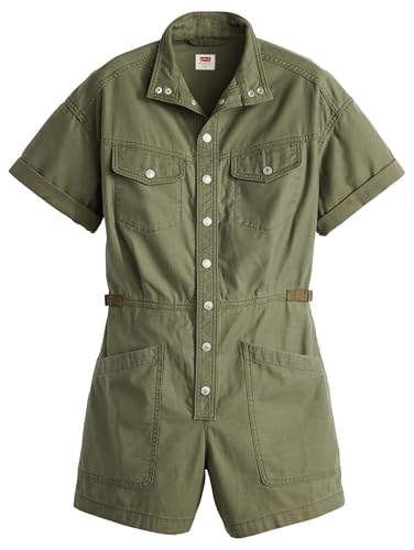 Levi's Women's SS Surplus Romper Dress, Olive Night, 32 Levi's Women's SS Surplus Romper Dress, Olive Night, 32 von Levi's