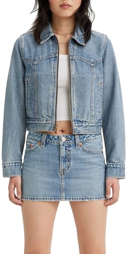 Levi's Women's Zip Slim Trucker Jacket, Zippers UP, M von Levi's