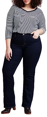 Levi's Damen Plus Size 315™ Shaping Bootcut Jeans, Darkest Sky, 14 W von Levi's