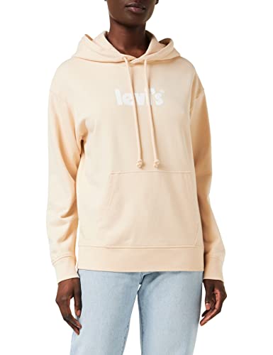 Levi's Damen Graphic Standard Hooded Sweatshirt Hoodie, Poster Logo Fleece Peach Puree, M von Levi's