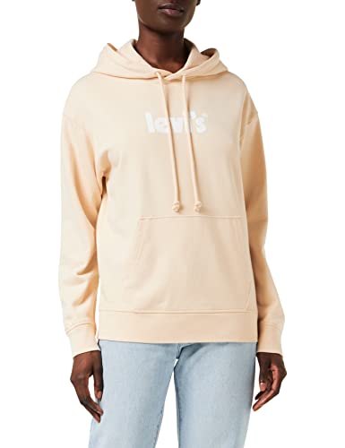 Levi's Damen Graphic Standard Hooded Sweatshirt Hoodie, Poster Logo Fleece Peach Puree, S von Levi's