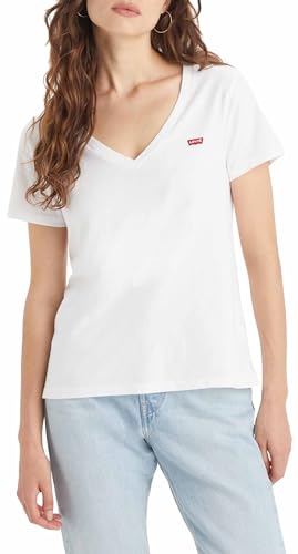 Levi's Damen Perfect V-Neck T-Shirt,White +,XXS von Levi's