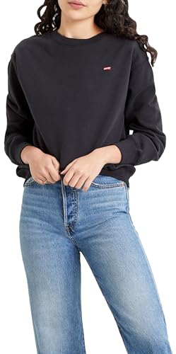 Levi's Damen Standard Crew Sweatshirt,Caviar,XS von Levi's