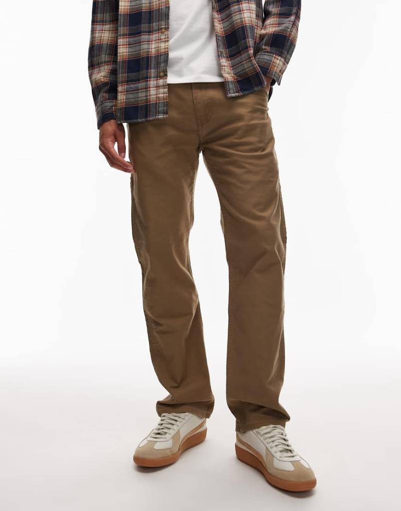 Levi's - Workwear Capsule 505 - Gerade geschnittene Utility-Hose aus Canvas in Hellbraun von Levi's
