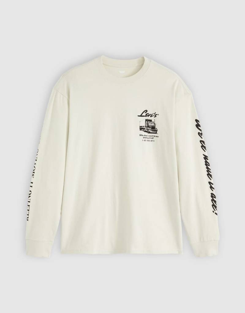 Levi's - Workwear Capsule - Langärmliges T-Shirt in Cremeweiß mit Grafik von Levi's