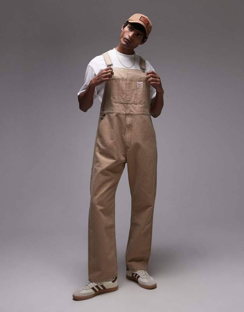 Levi's - Workwear Capsule - Latzhose aus Canvas in Beige-Neutral von Levi's
