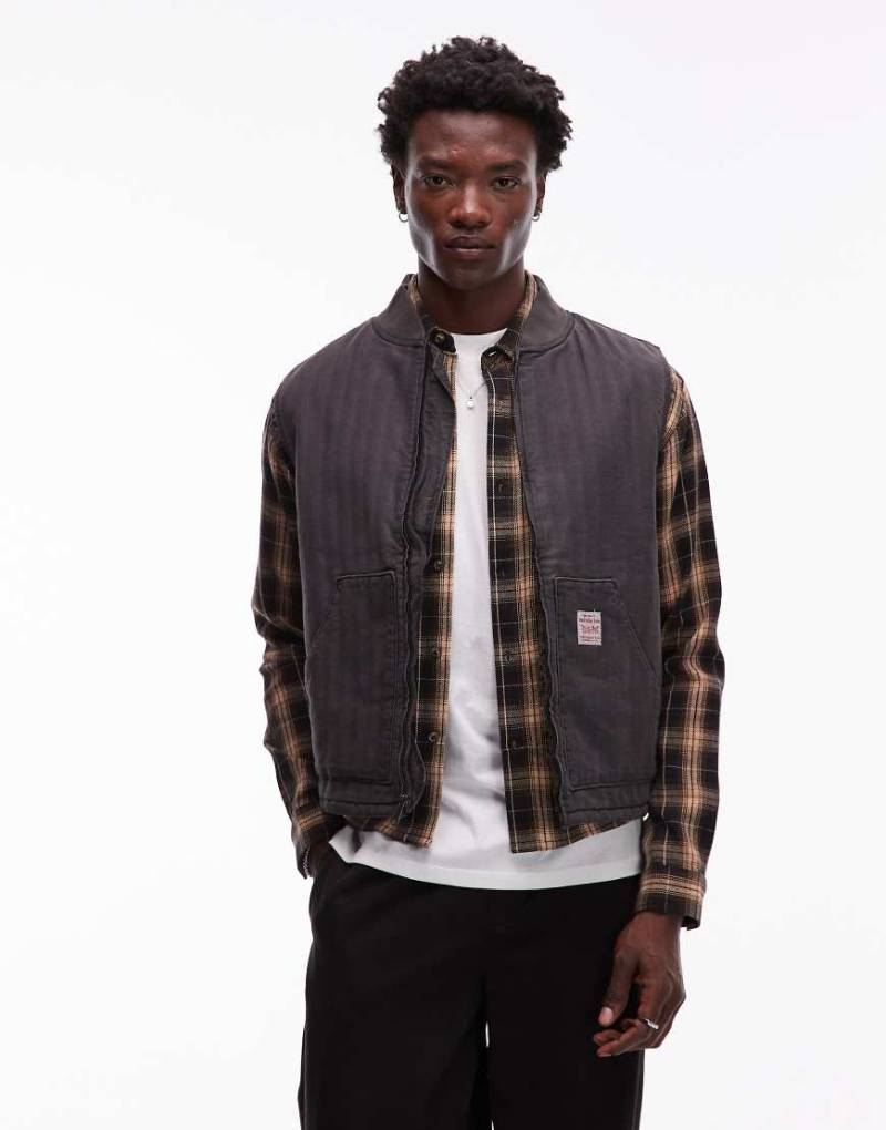 Levi's - Workwear Capsule - Sansome - Doppellagige Weste in Schwarz von Levi's