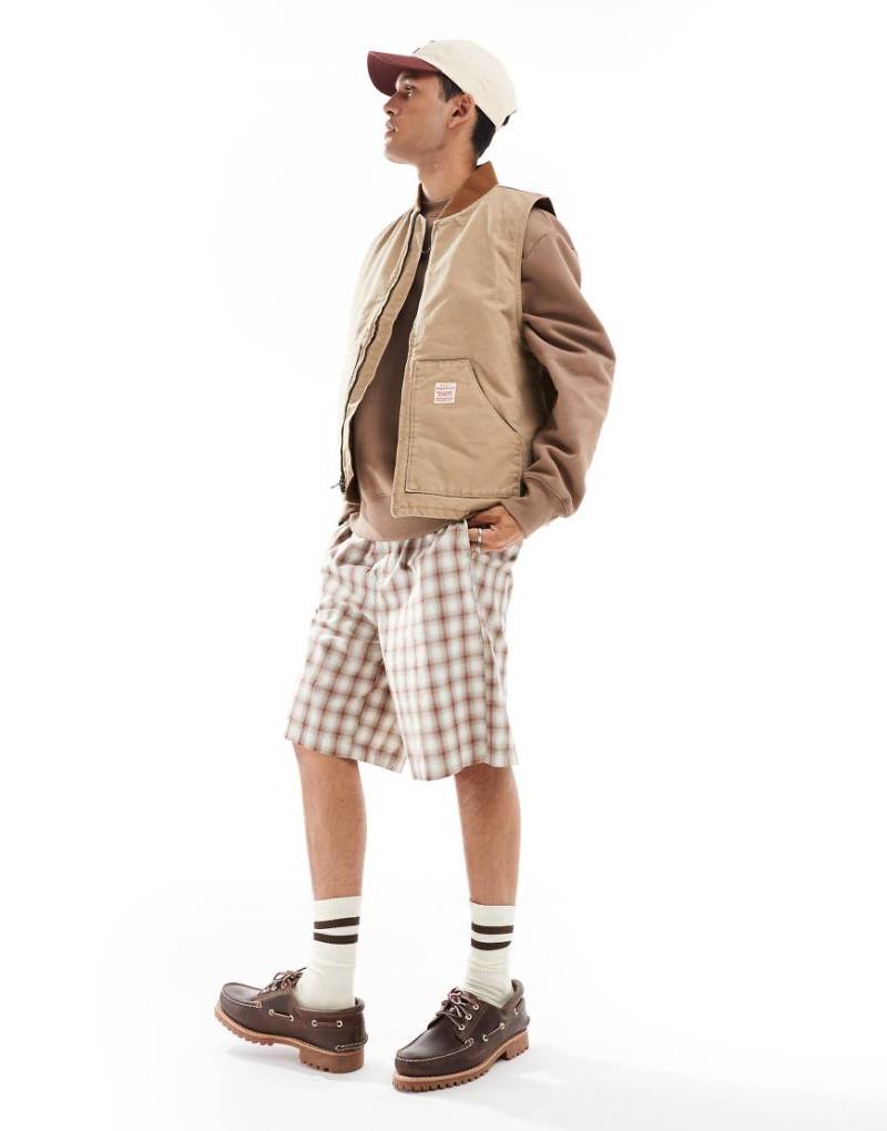 Levi's - Workwear Sansome - Wattierte Canvas-Weste in Beige-Neutral von Levi's