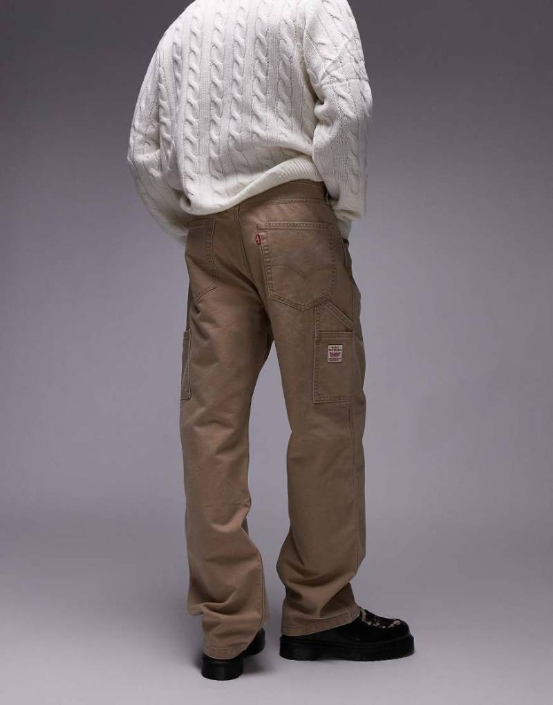 Levi's - Workwear - Unisex Capsule 568 - Loose Straight Carpenter-Hose aus Canvas in Beige-Neutral von Levi's