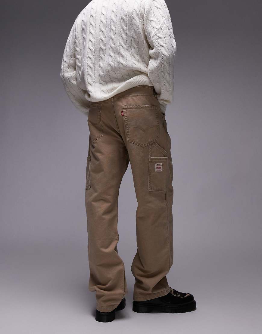 Levi's - Workwear - Unisex Capsule 568 - Loose Straight Carpenter-Hose aus Canvas in Beige-Neutral von Levi's