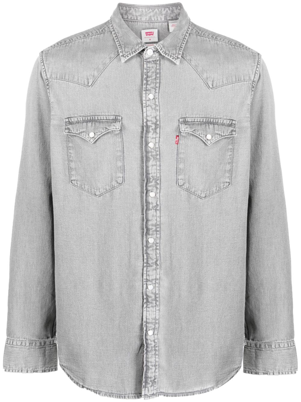 Levi's Jeanshemd mit Logo-Patch - Grau von Levi's