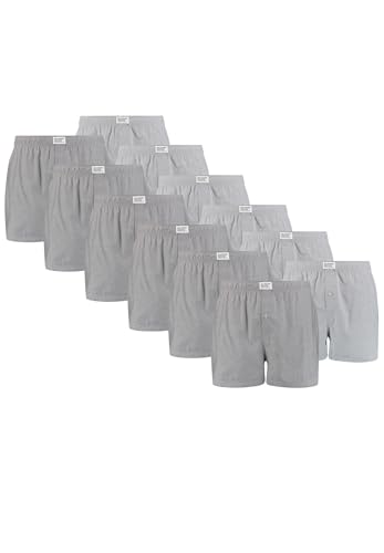 Levis Herren Woven Web Shorts Boxer Boxershorts Unterhose 12 er Pack, Farbe:Asphalt, Bekleidungsgröße:M von Levi's