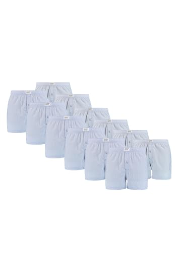 Levis Herren Woven Web Shorts Boxer Boxershorts Unterhose 12 er Pack, Farbe:Light Blue, Bekleidungsgröße:L von Levi's