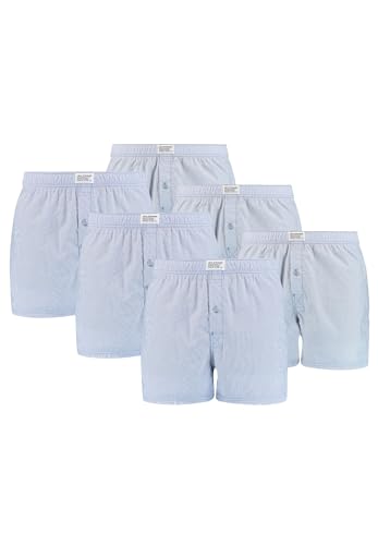 Levis Herren Woven Web Shorts Boxer Boxershorts Unterhose 6 er Pack, Farbe:Light Blue, Bekleidungsgröße:L von Levi's