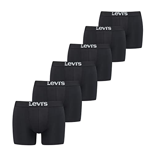 Levi’s Einfarbige Basic-Boxerslips, atmungsaktive Herrenunterwäsche aus Bio-Baumwolle mit elastischem Bund und doppelter Einlage, keine hochrutschenden Beinöffnungen, 6er-Pack Levi’s Einfarbige Basic-Boxerslips, atmungsaktive Herrenunterwäsche aus Bio-Baumwolle mit elastischem Bund und doppelter Einlage, keine hochrutschenden Beinöffnungen, 6er-Pack von Levi's