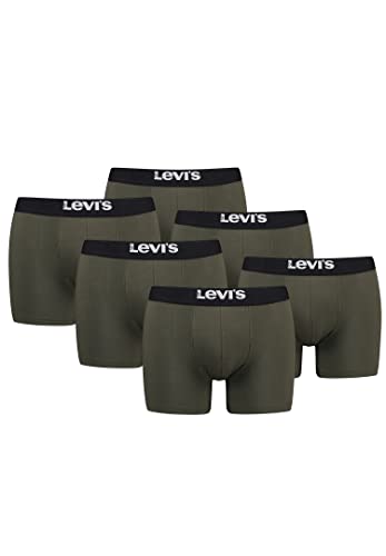 Levis Men SOLID Basic Boxer Brief ORG CO 6P, Farbe:Khaki, Bekleidungsgröße:XL von Levi's
