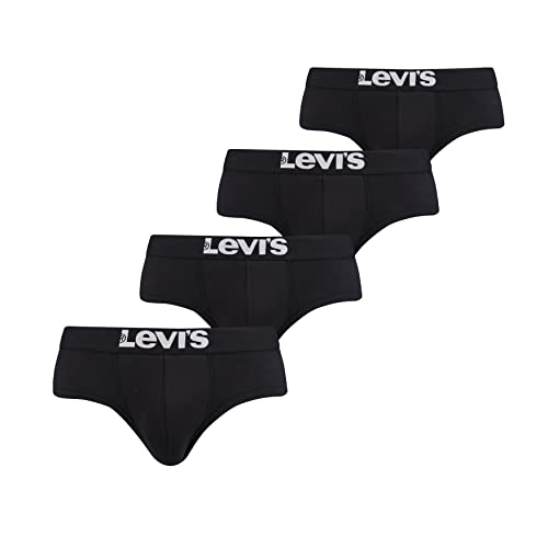 Levi's Herren Brief Unterwäsche, Schwarz, L (4er Pack) von Levi's