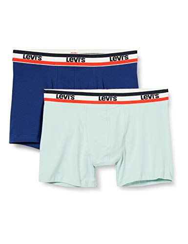 Levi's Herren Boxer Unterwäsche, Blau, L (2er Pack) von LEVIS