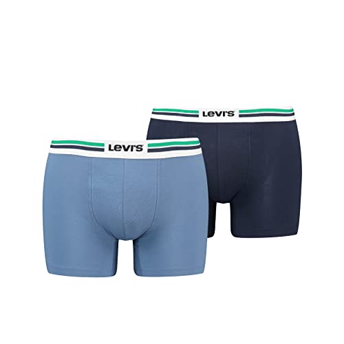 Levi's Herren Boxer Unterwäsche, Blau, L (2er Pack) von Levi's