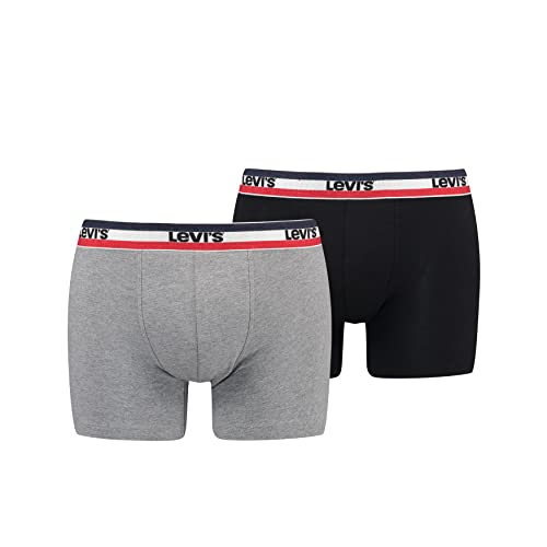 Levi's Herren Boxer Unterwäsche, Grau, S (2er Pack) von Levi's