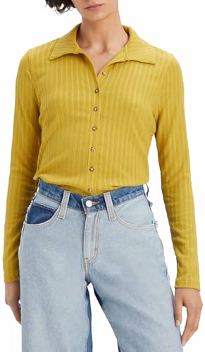 Levi's Damen Prima Button Up Knit Top, Golden Olive, XS von Levi's