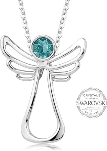 Levien Guardian Angel Turquoise Crystal Necklace sLE0125 Marke, Estándar, Metall, Kein Edelstein von Levien