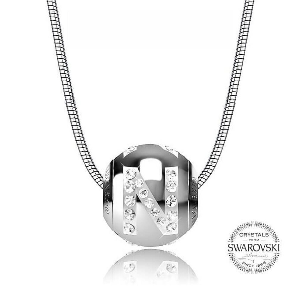Levien Kette mit Einhänger Stahl Halskette Buchstabe N CLET-N von Levien